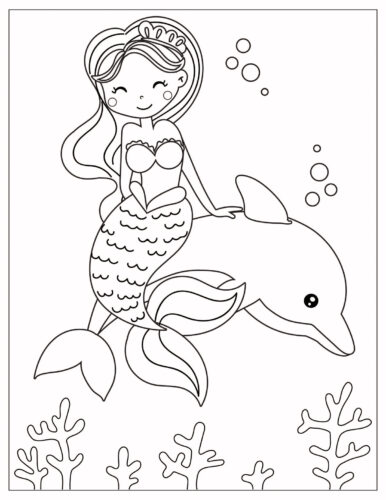 Mermaid coloring pages free printable
