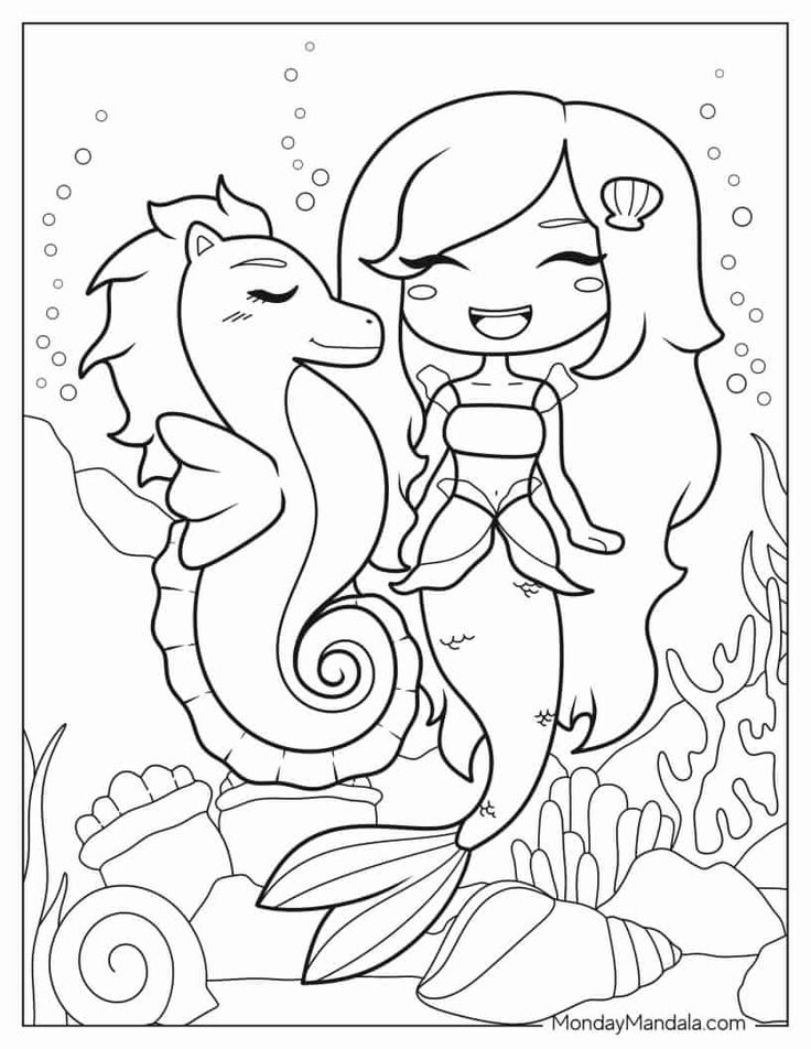 Seahorse coloring pages free pdf printables coloring pages color seahorse