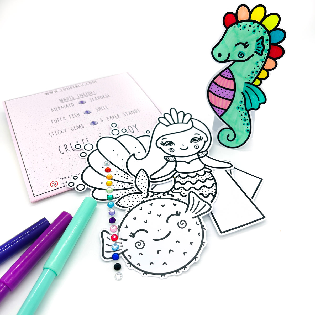 Mermaid colouring craft â
