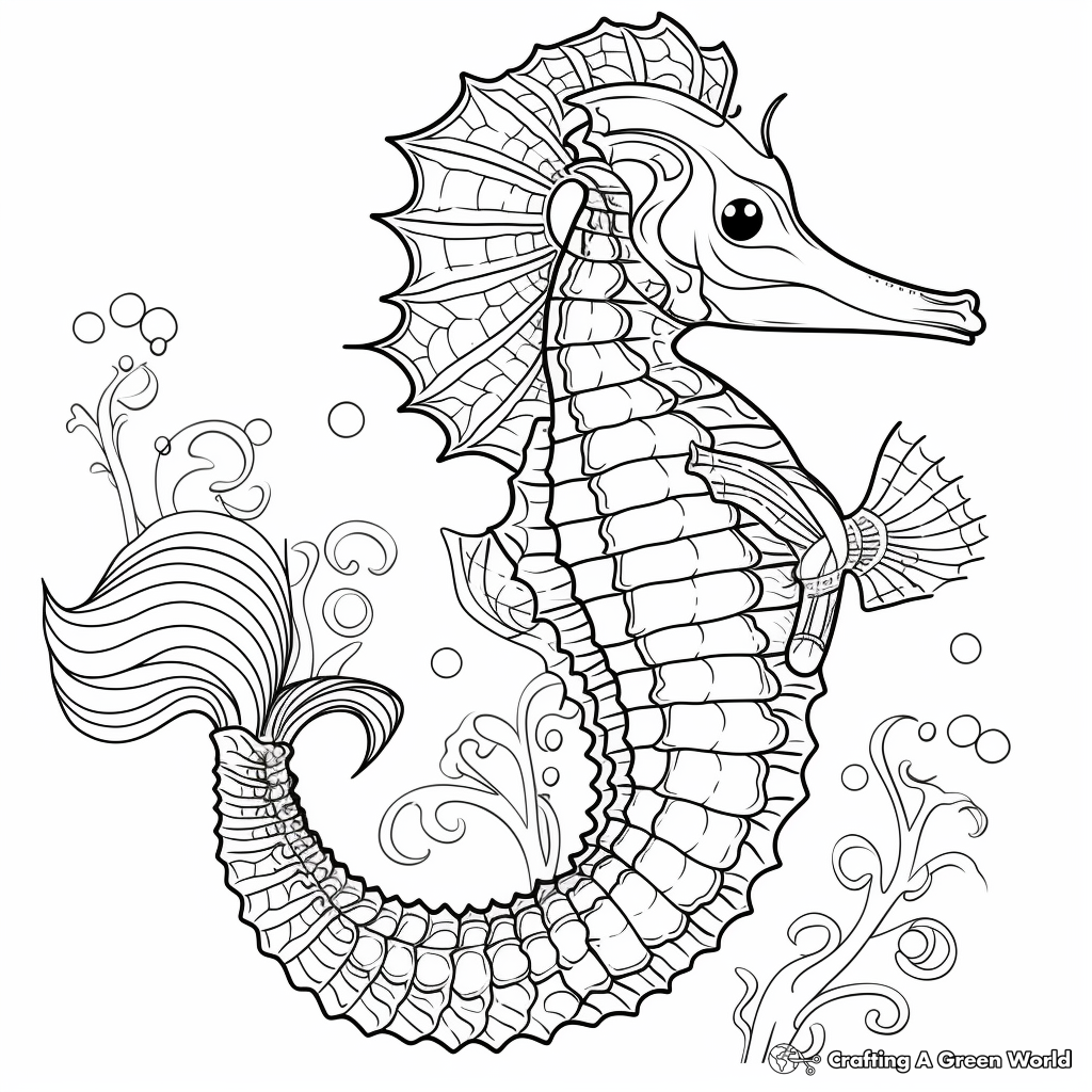 Seahorse coloring pages