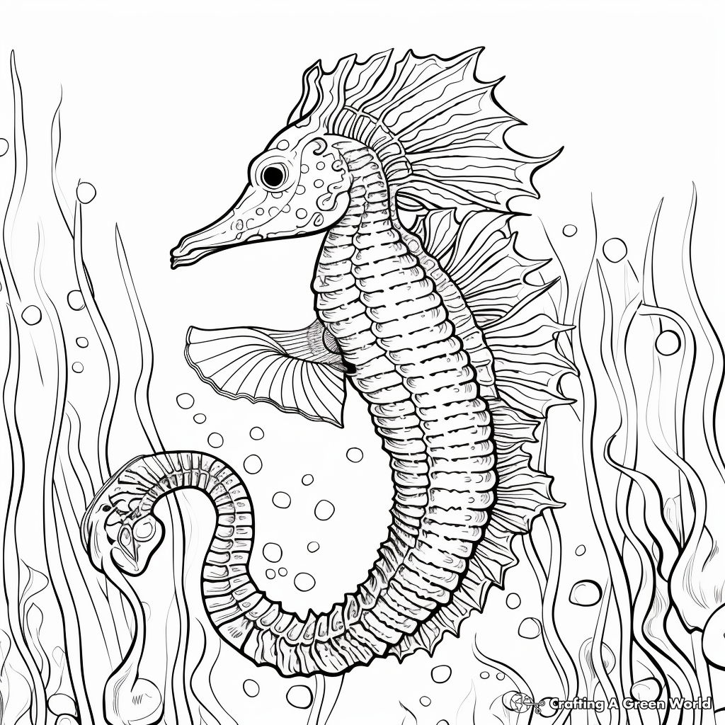 Seahorse coloring pages