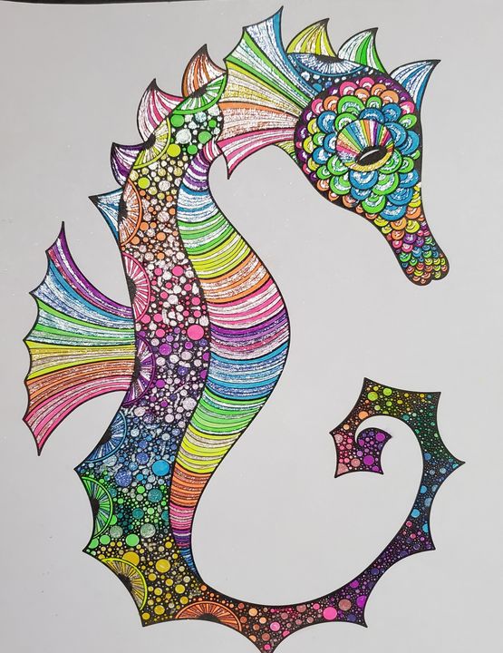 Rainbow seahorse