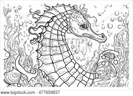 Deep sea horse vector photo free trial bigstock