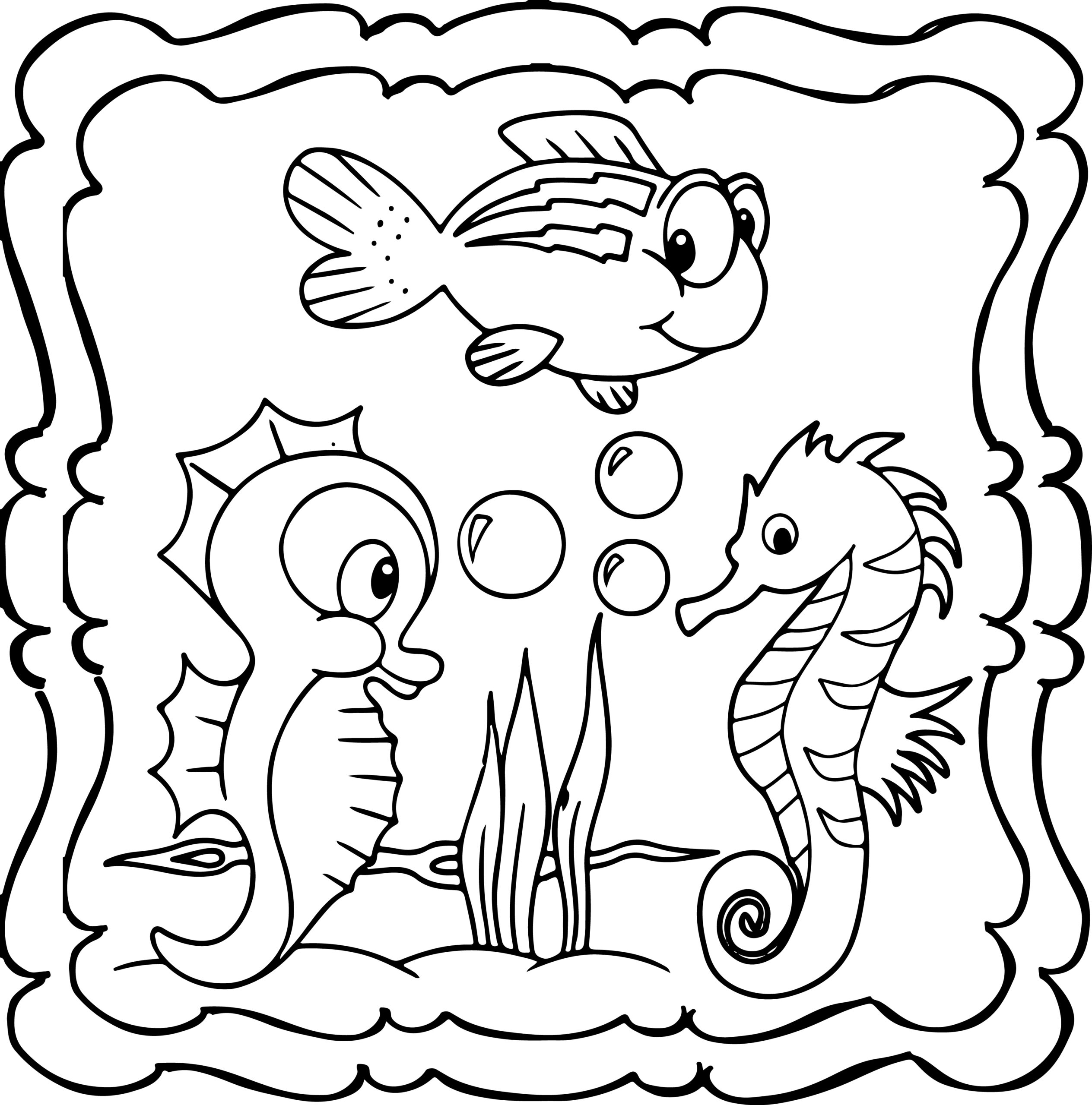 Seahorse coloring book easy and fun seahorses coloring book for kids made by teachers