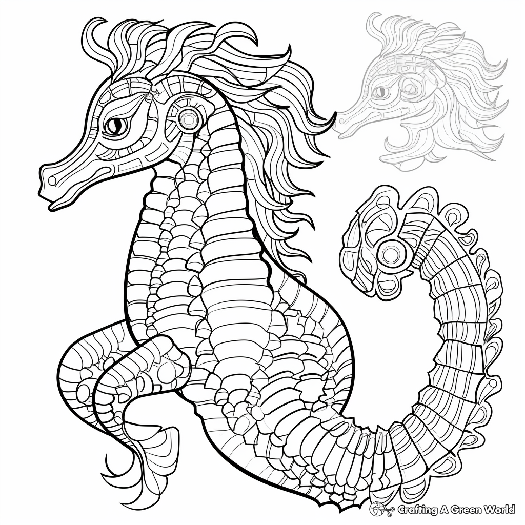 Seahorse coloring pages