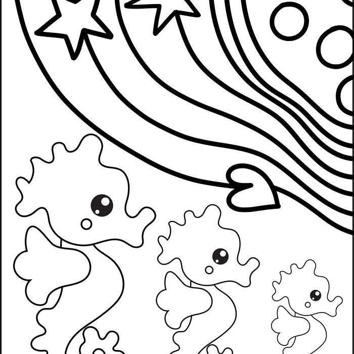 Adorable seahorse coloring pages â seahorses to color