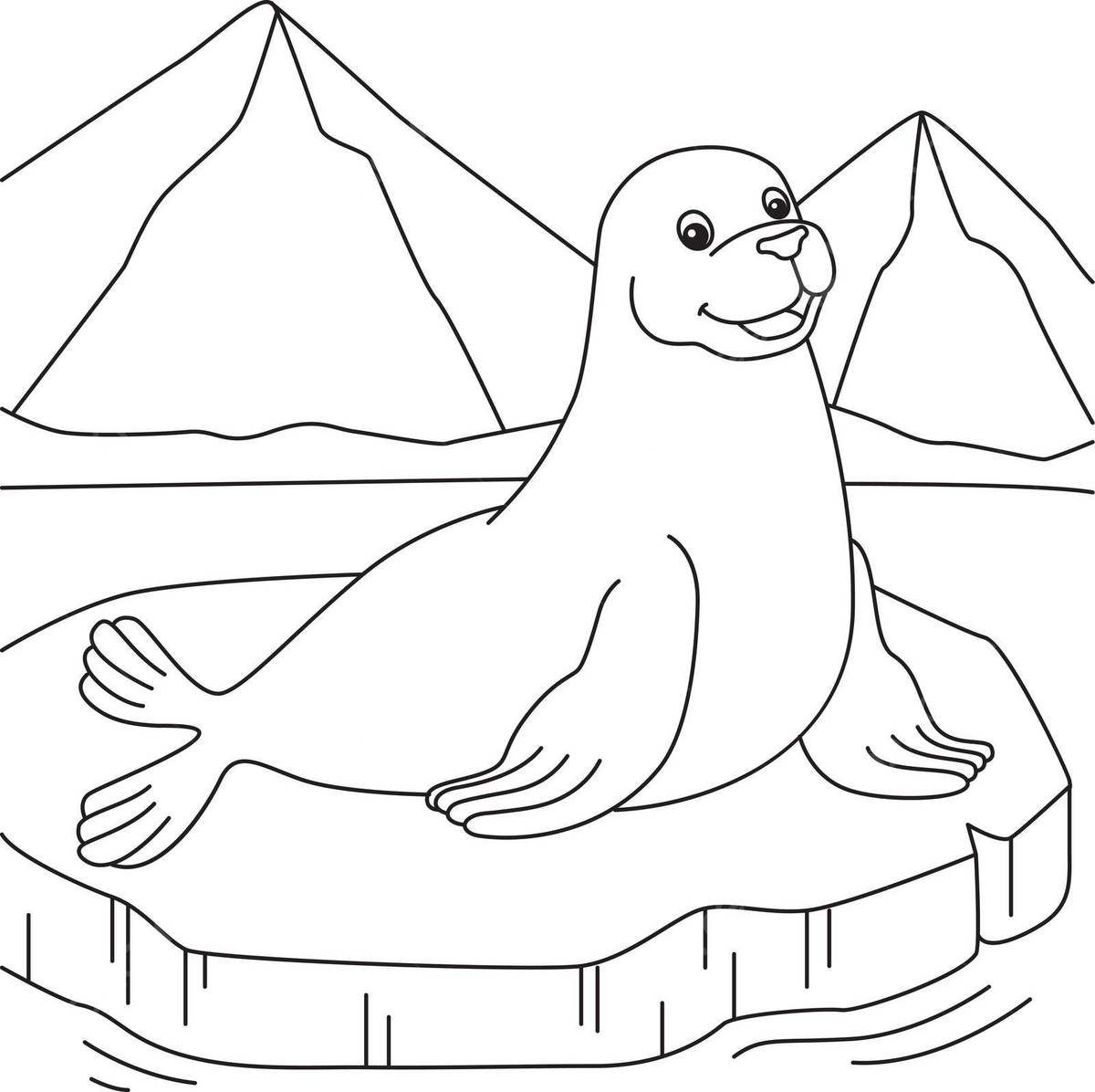 Seal coloring page png transparent images free download vector files