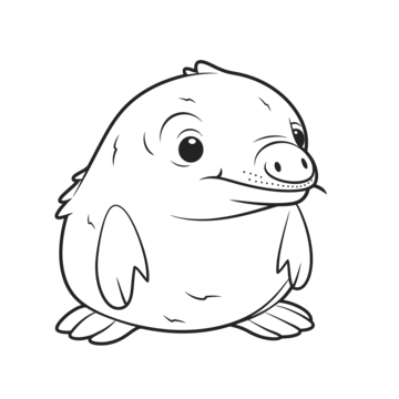 Seal coloring page png vector psd and clipart with transparent background for free download