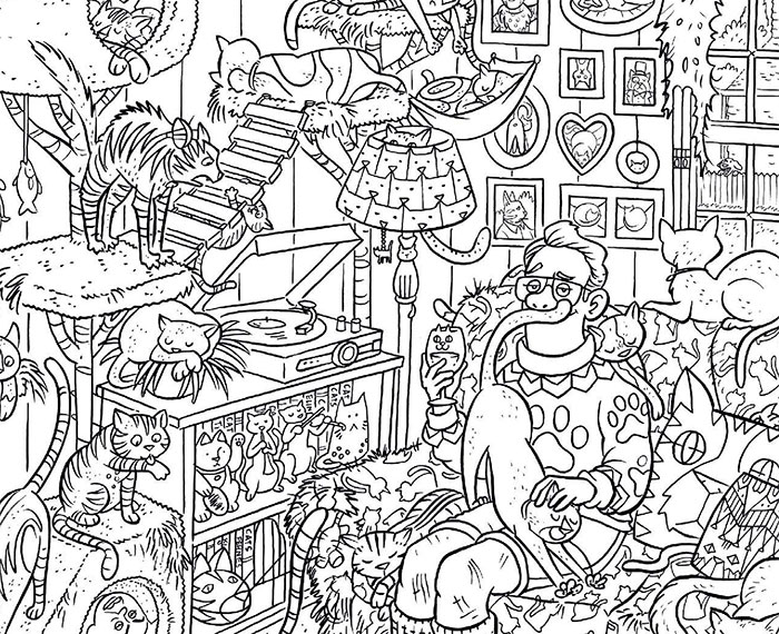 Coloring book bored panda