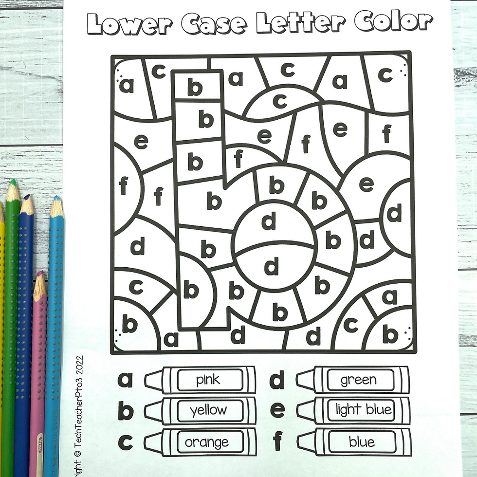 Alphabet search and find coloring activities tech teacher pto