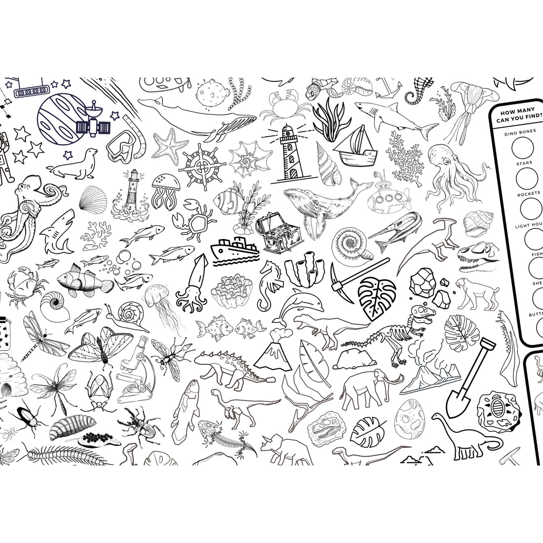Science themed search find coloring poster jumbo sized â joy learning pany