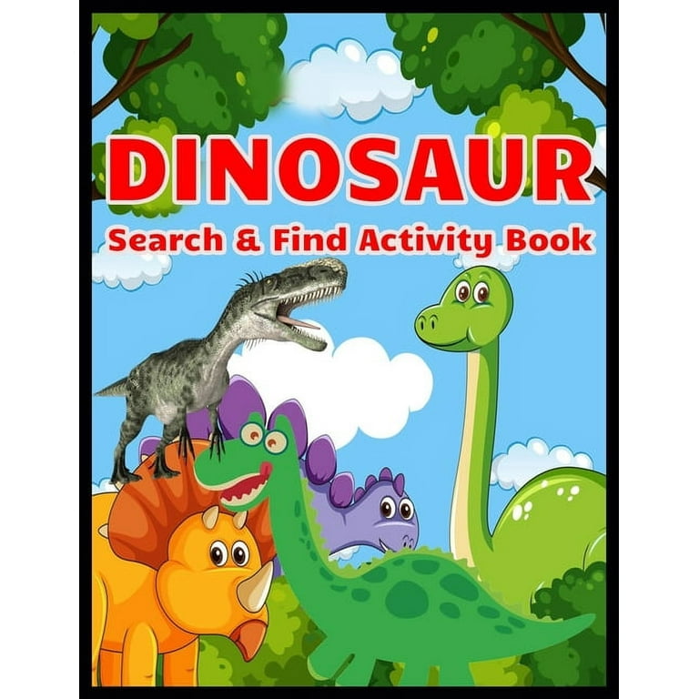 Dinosaur search find activity book hidden pictures paperback