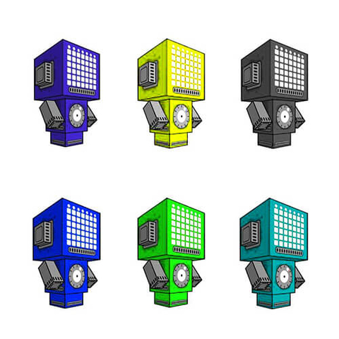 Robot calendar paper toy free printable papercraft templates