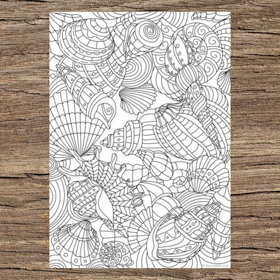 Shell pattern printable adult coloring page from favoreads coloring book pages for adults and kids coloring sheets coloring designs