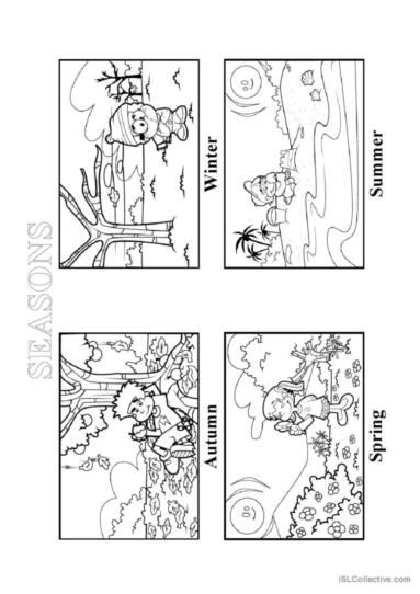 Seasons poster colouring in seasons worksheets printable worksheets worksheets