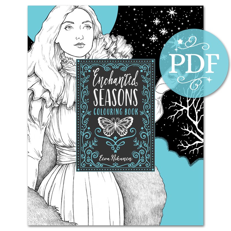 Downloadable fantasy coloring book â eeva nikunen