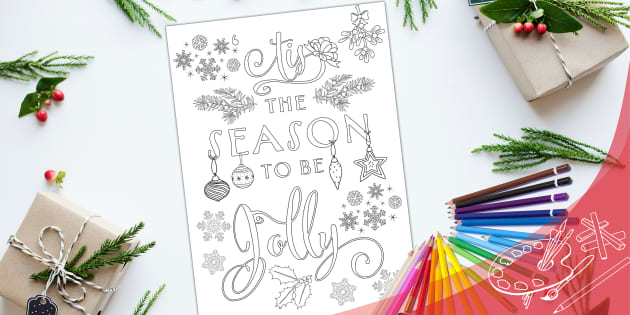 Have yourself a merry christmas colouring activity poster