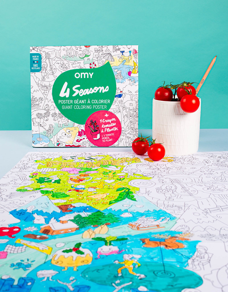 Seasons giant coloring sheet