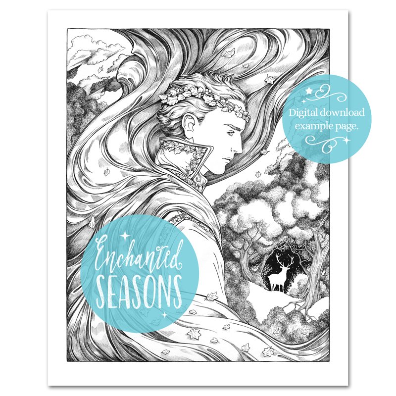 Downloadable fantasy coloring book â eeva nikunen
