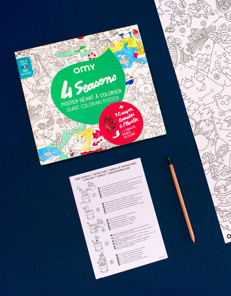 Seasons giant coloring sheet
