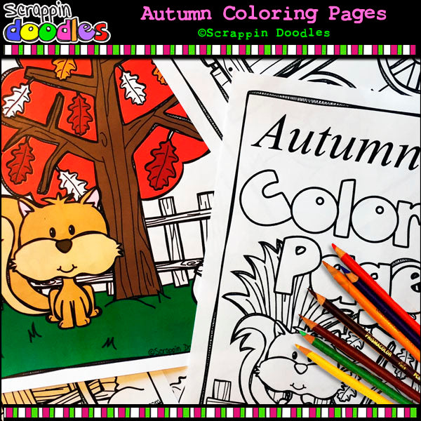 Autumn coloring pages