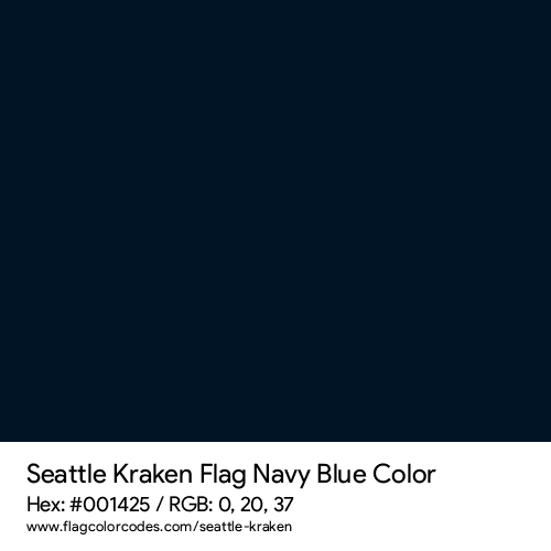 Seattle kraken flag color codes