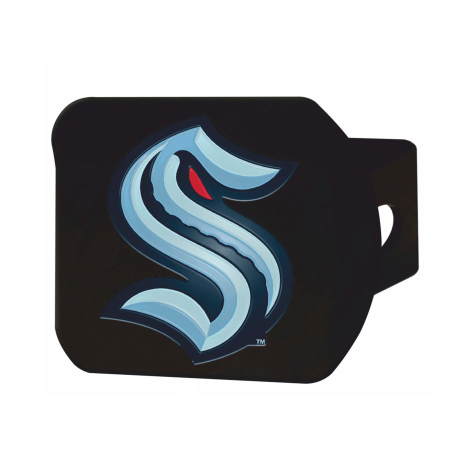 Seattle kraken black hitch cover with color emblem â seattle hockey team store
