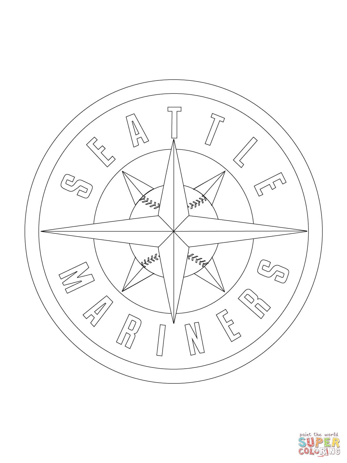 Seattle mariners logo coloring page free printable coloring pages seattle mariners logo mariners logo baseball coloring pages