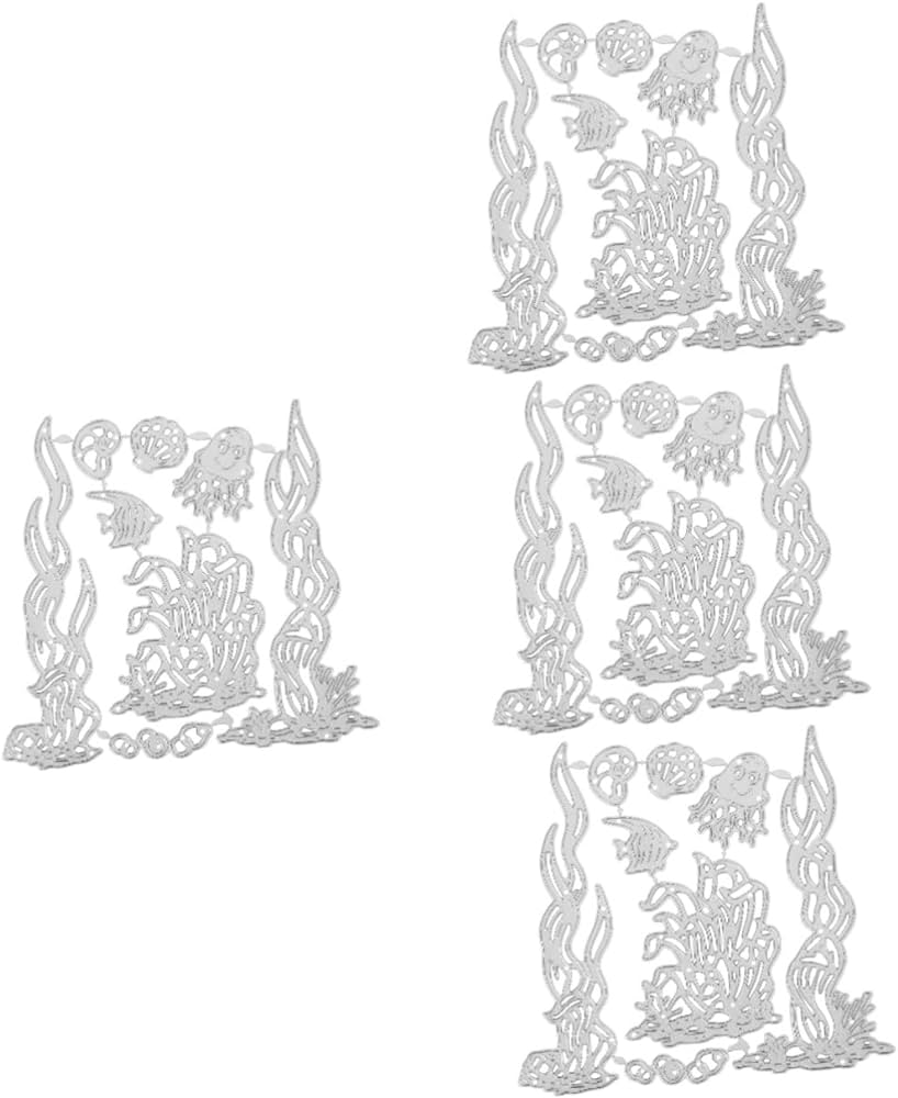 Sewacc sets seaweed embossing die sea animal die cuts embossing template paper making sea creatures theme embossing die ocean animal die cuts craft stencil cutting carbon steel arts