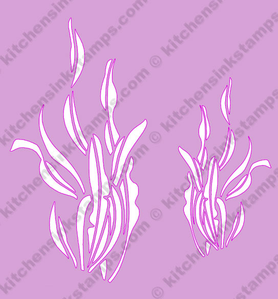Seaweed stencil digital svg cut file
