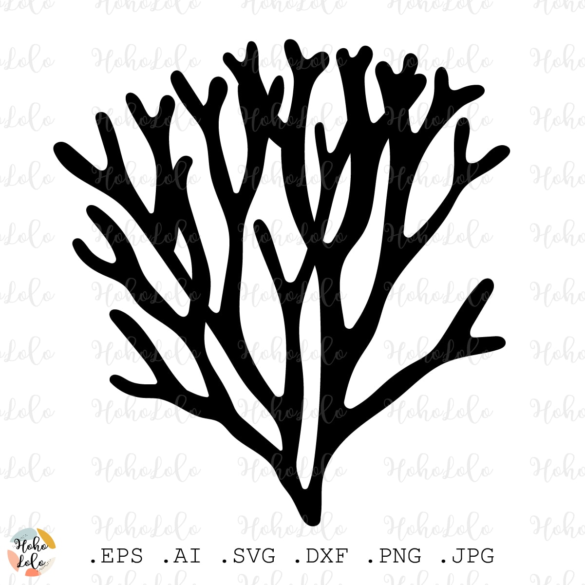 Seaweed svg silhouette cutting clipart png stencil dxf