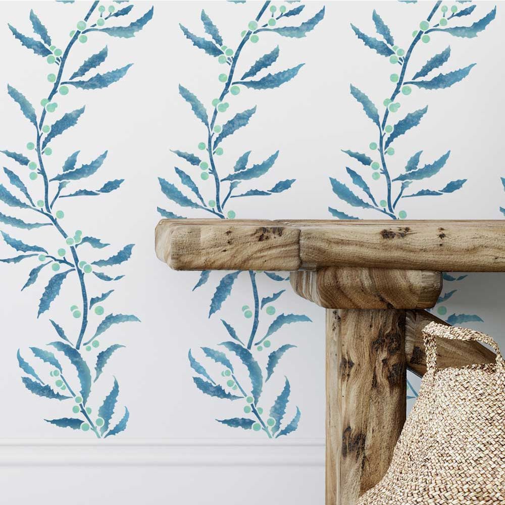 Seaweed stripe stencil
