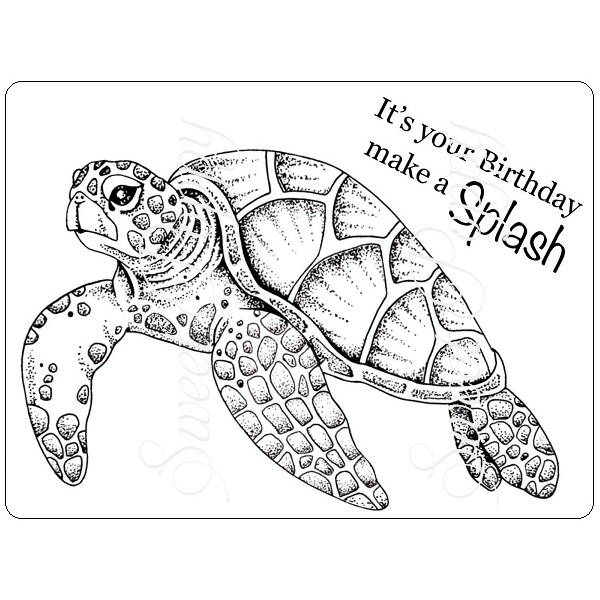 Sweet poppy stencil a stamp turtle