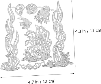 Coheali sets seaweed embossing die sea grass cutting dies ocean cutting dies diy stencils for cards metal stencils sea creature album cutting dies craft embossed coral carbon steel