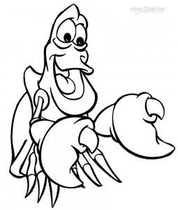 Sebastian the crab coloring pages super coloring pages mermaid coloring pages animal coloring pages