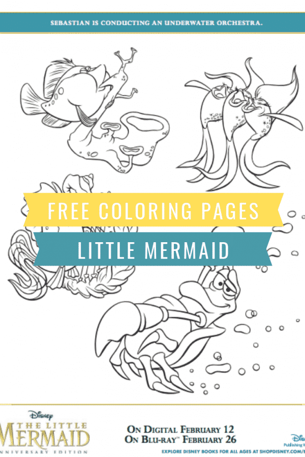 Free printable little mermaid coloring pages littlemermaidbluray