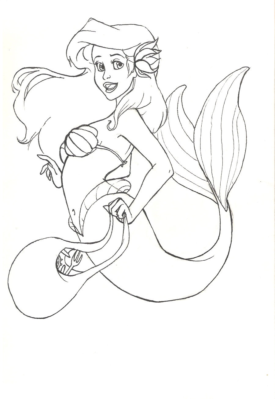 Free printable little mermaid coloring pages for kids
