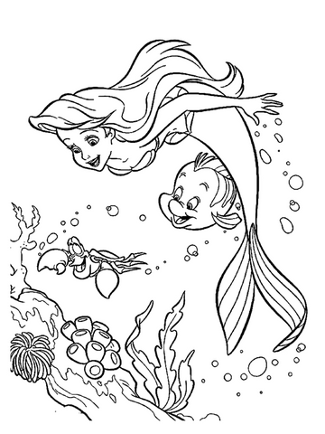 Mermaid coloring pages â