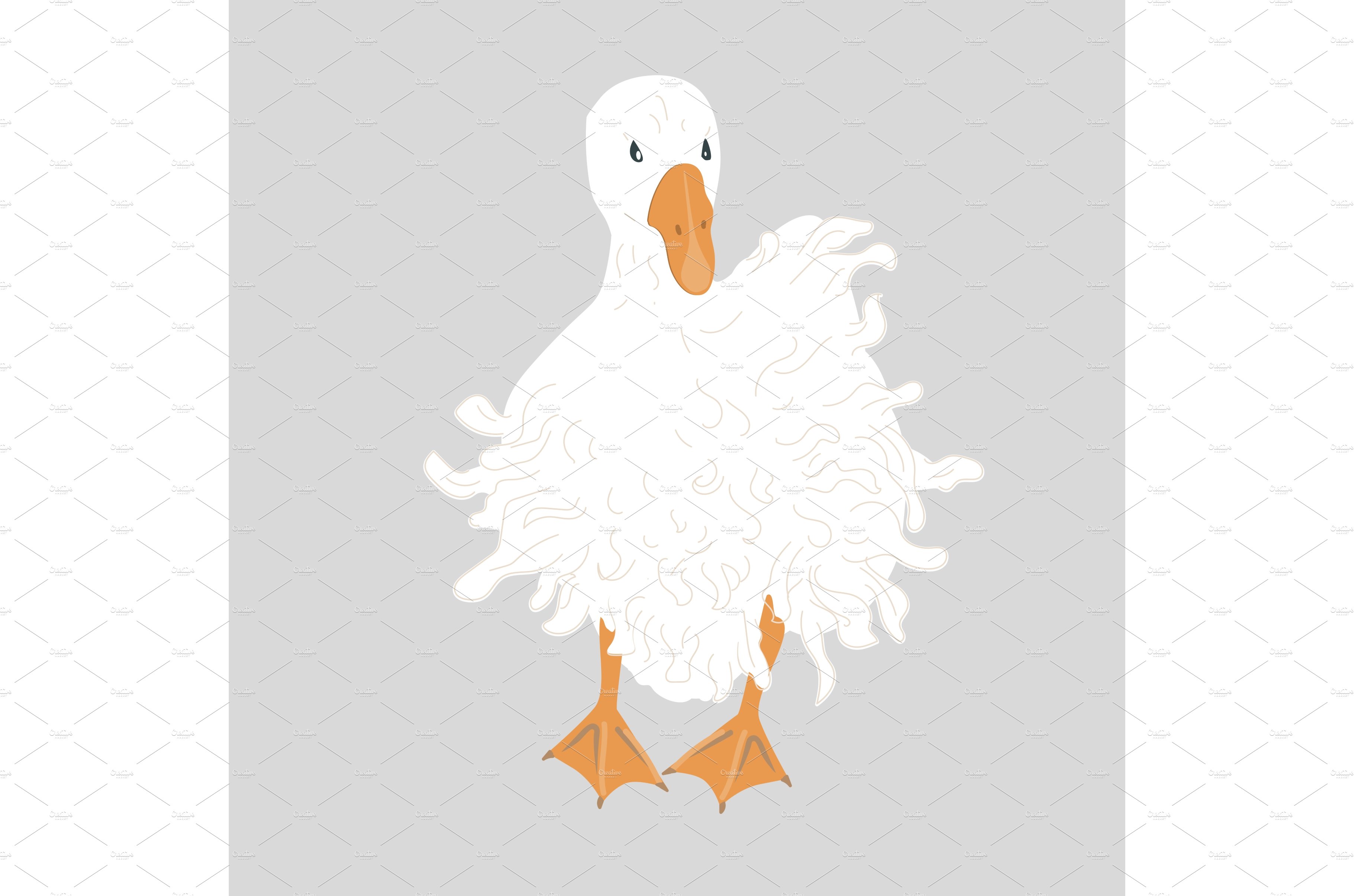 Cute sebastopol goose cartoon â