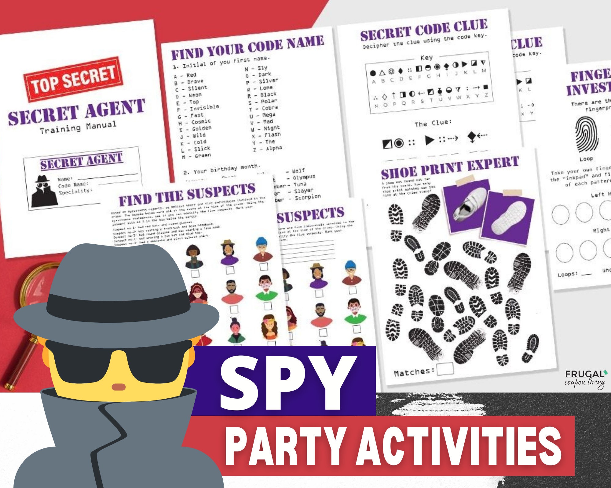 Buy spy birthday party activities for kids spy party for kids with id code activity investigation kit secret agent party printables online in india