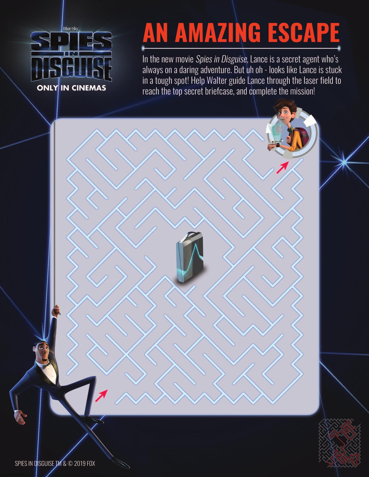 Spies in disguise activity pack