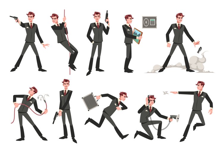 Spy secret agent elegant character undercover special dete
