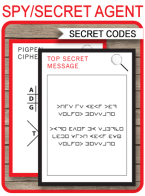 Secret agent spy birthday party printables