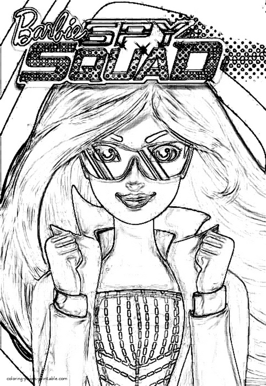 Barbie spy squad printable coloring pages coloring