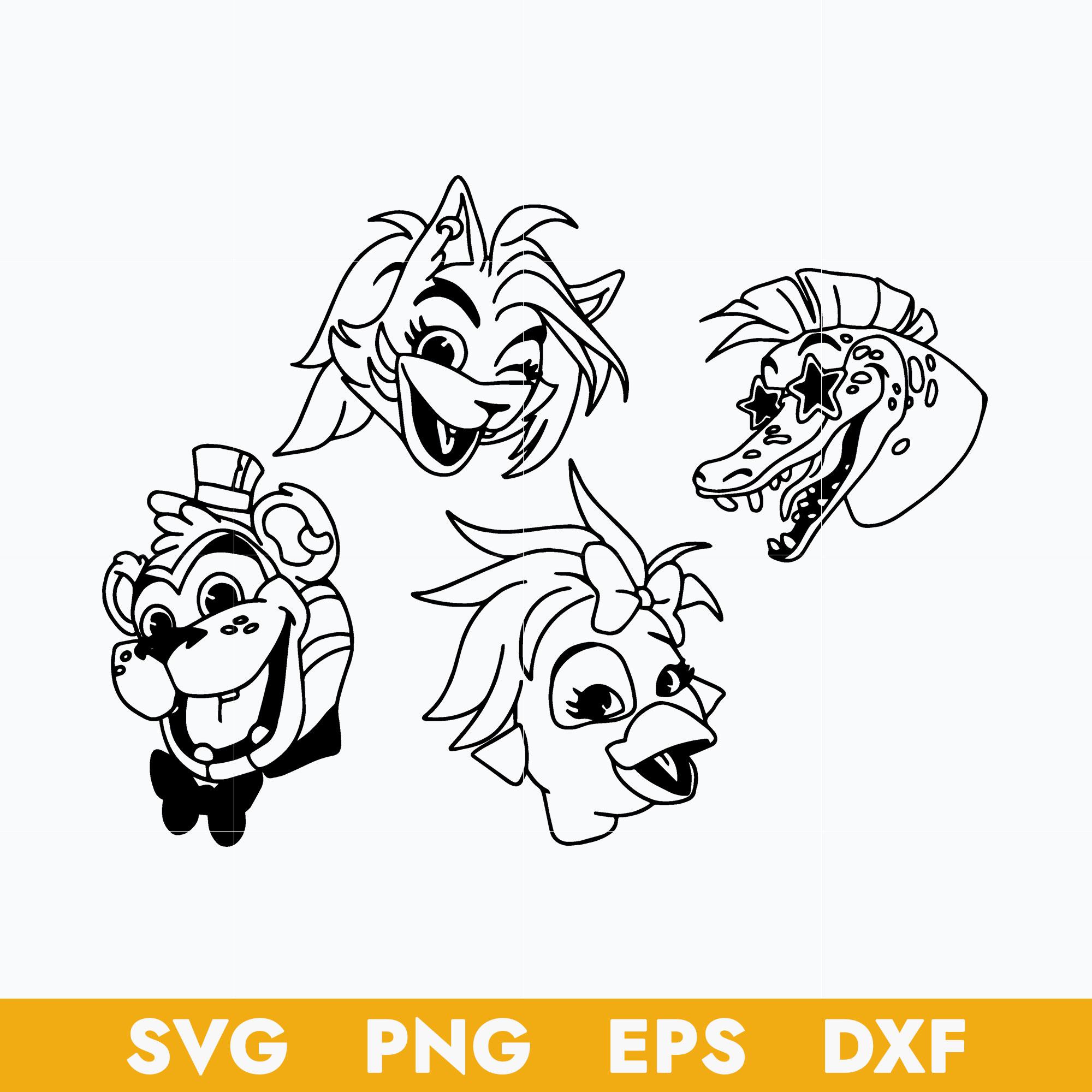 Five nights at freddys security breach svg halloween svg