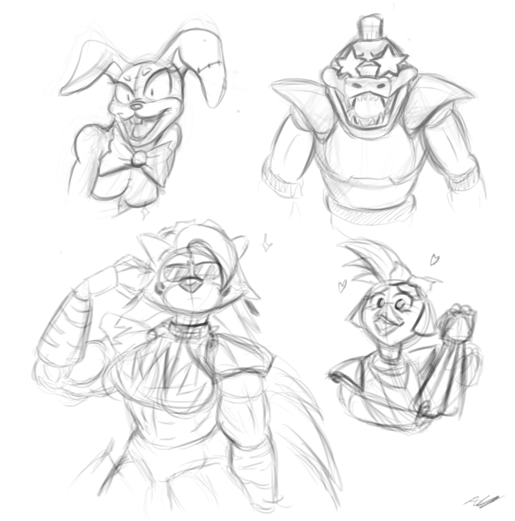Adam clowery on x some security breach sketches âï fnaf securitybreach roxannewolf vanny glamrockchica montgomerygator httpstcovbgnqbmn x