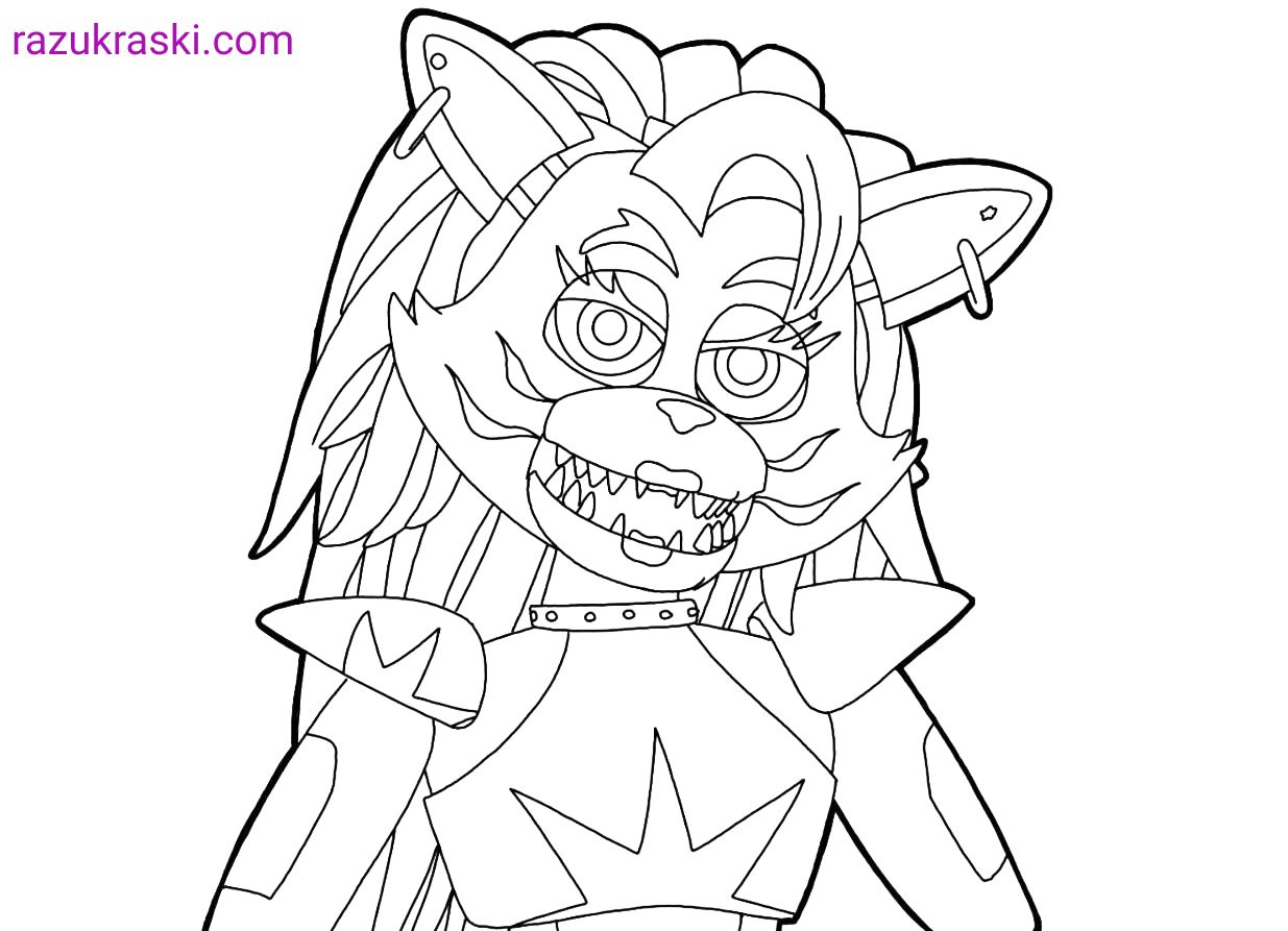 Download or print this amazing coloring page coloring pages roxanne wolf fnaf security breach print free fnaf coloring pages coloring pages fnaf