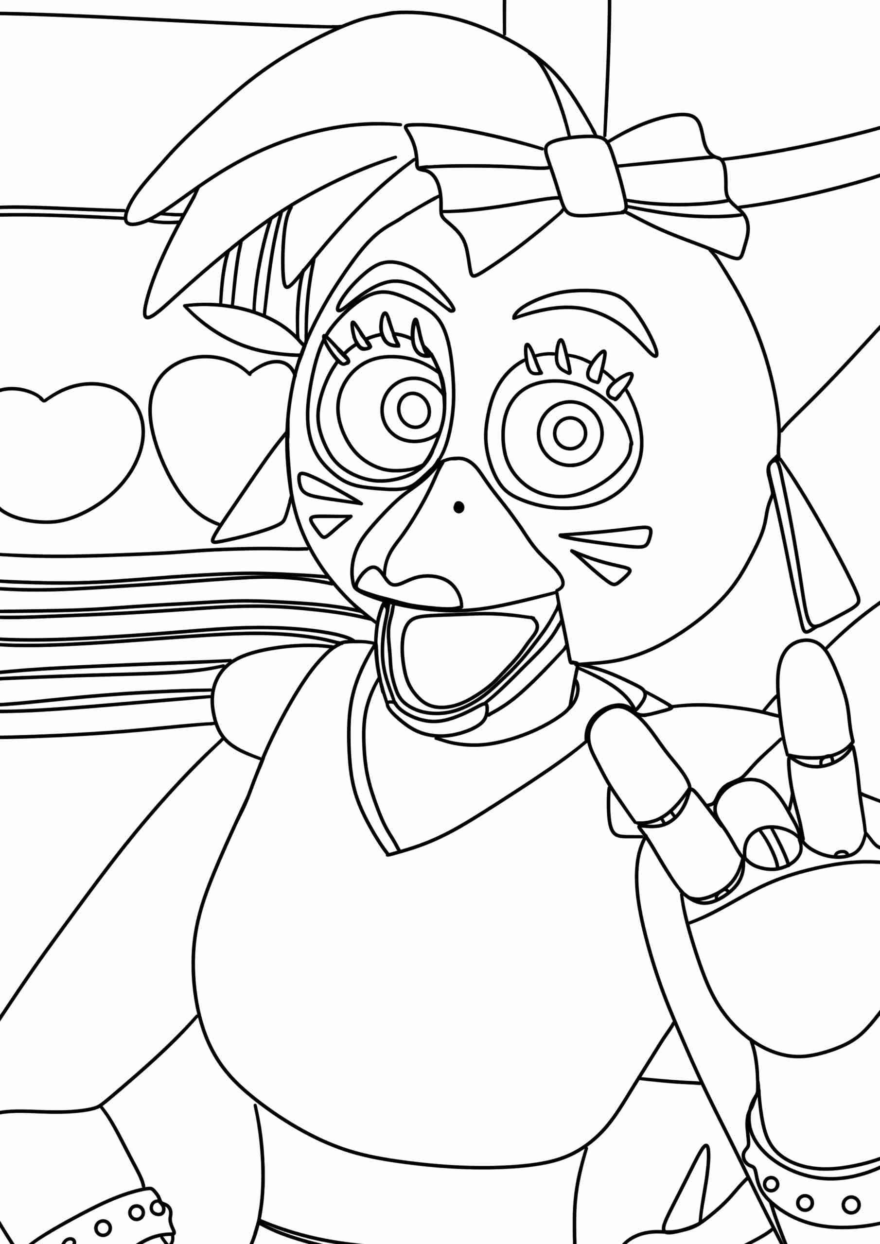 X a fnaf security breach bundle digital colouring pages