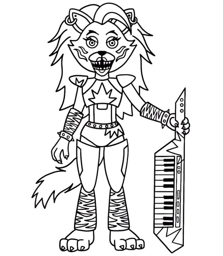 Fnaf security breach coloring pages