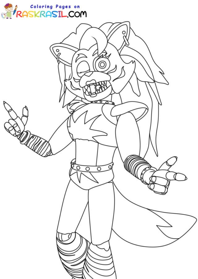 Roxanne wolf fnaf coloring pages raskrasil fnaf coloring pages horse coloring pages coloring pages